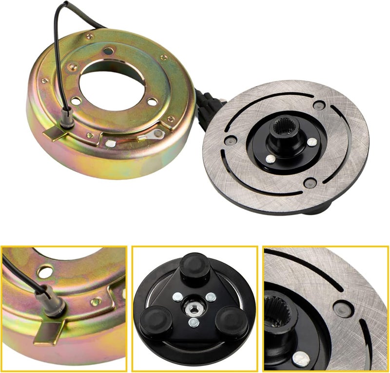 Torchbeam 68465 AC Compressor Clutch Kit Fit for Murano 2003-2007, Quest 2004-2009, Replace 140214NEW, 140682NEW, 140683NEW, 0610154, 10000649, 813111, 638779, 6512329, 4715011, 92000CA010, 92000CA01C - Image 2